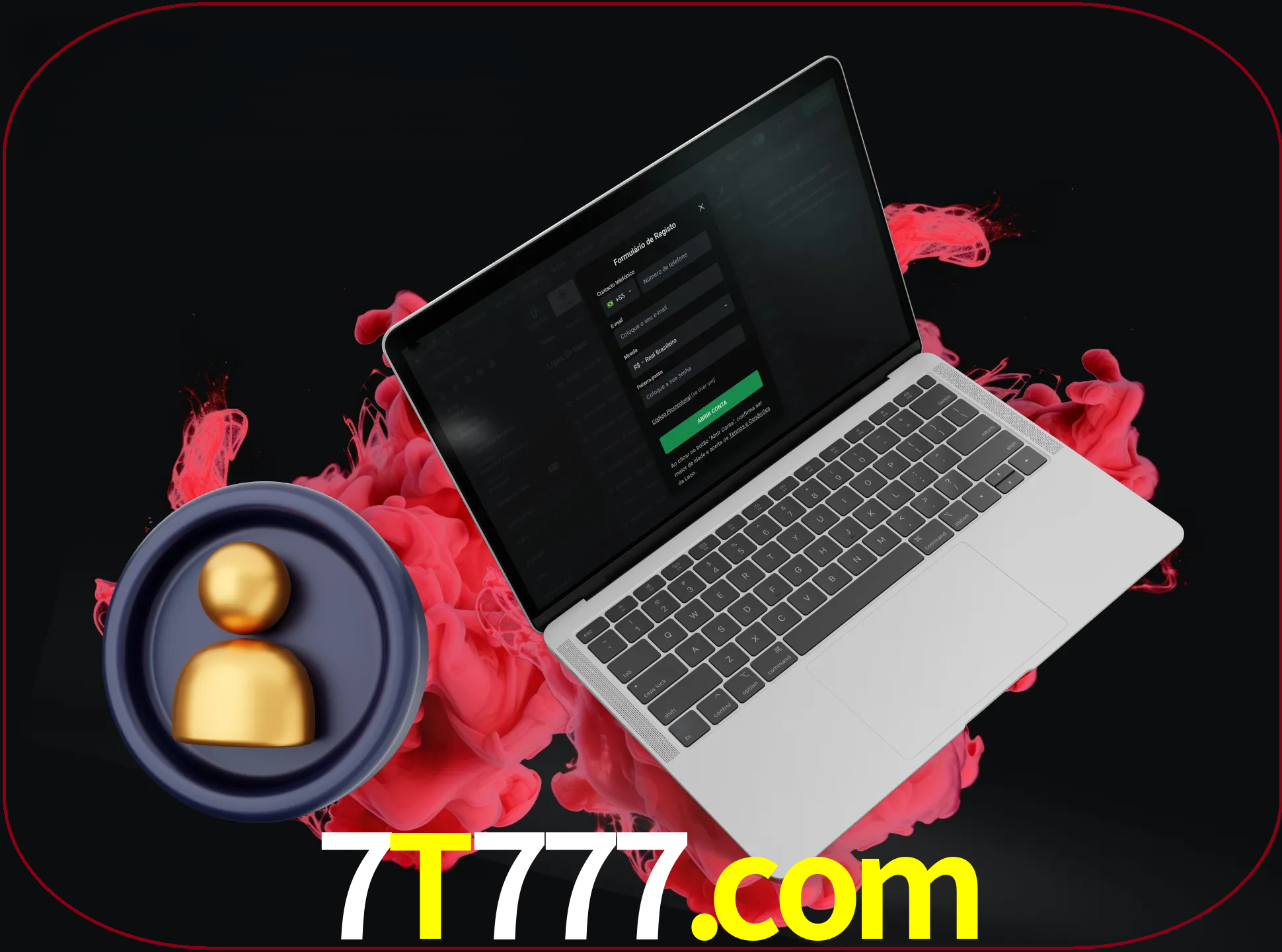 No cabeçalho do site 7t777, clique no botão que o levará a um formulário especial onde terá de introduzir as suas informações actuais.