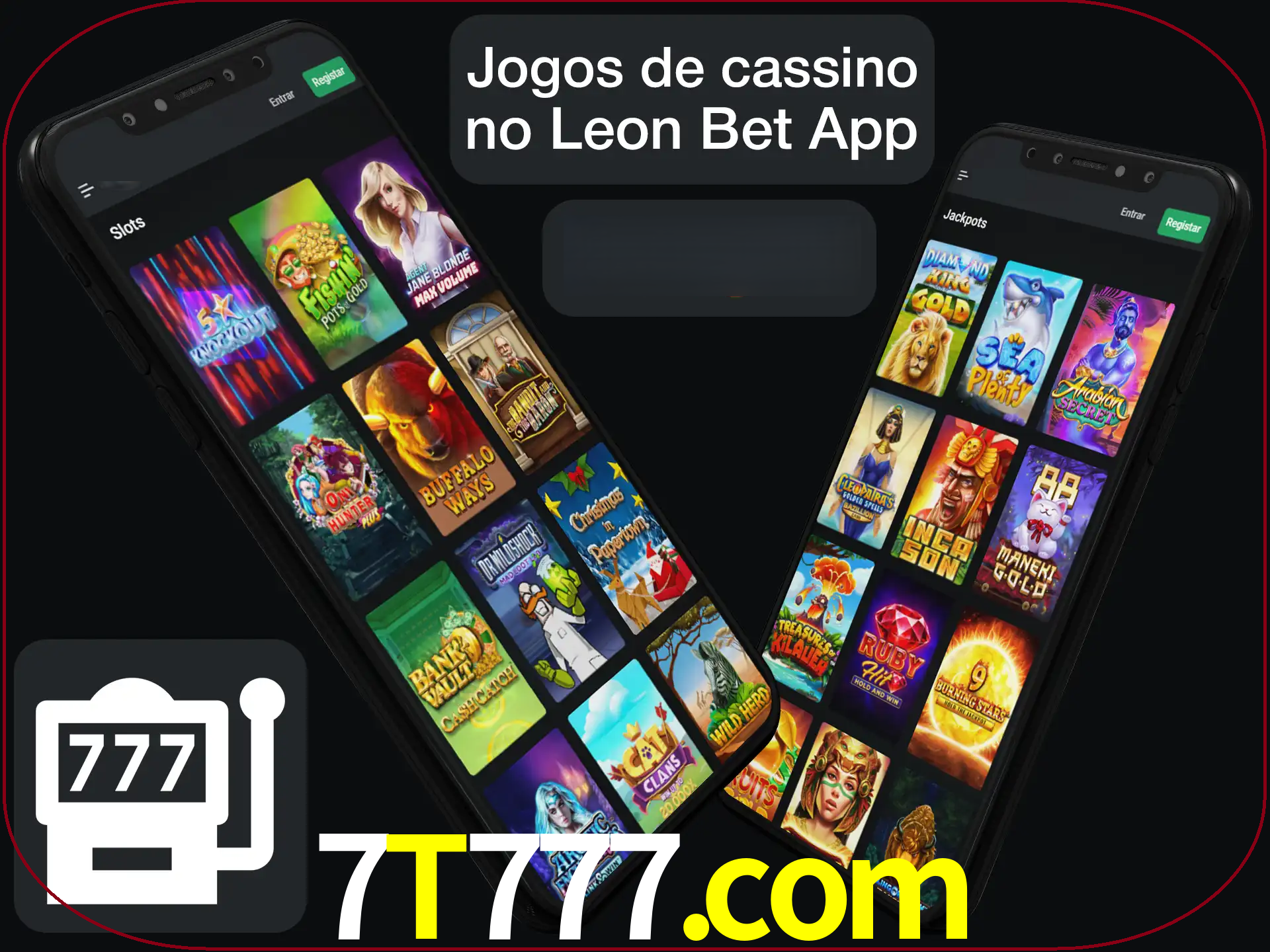 Escolha quais jogos de cassino jogar no app.