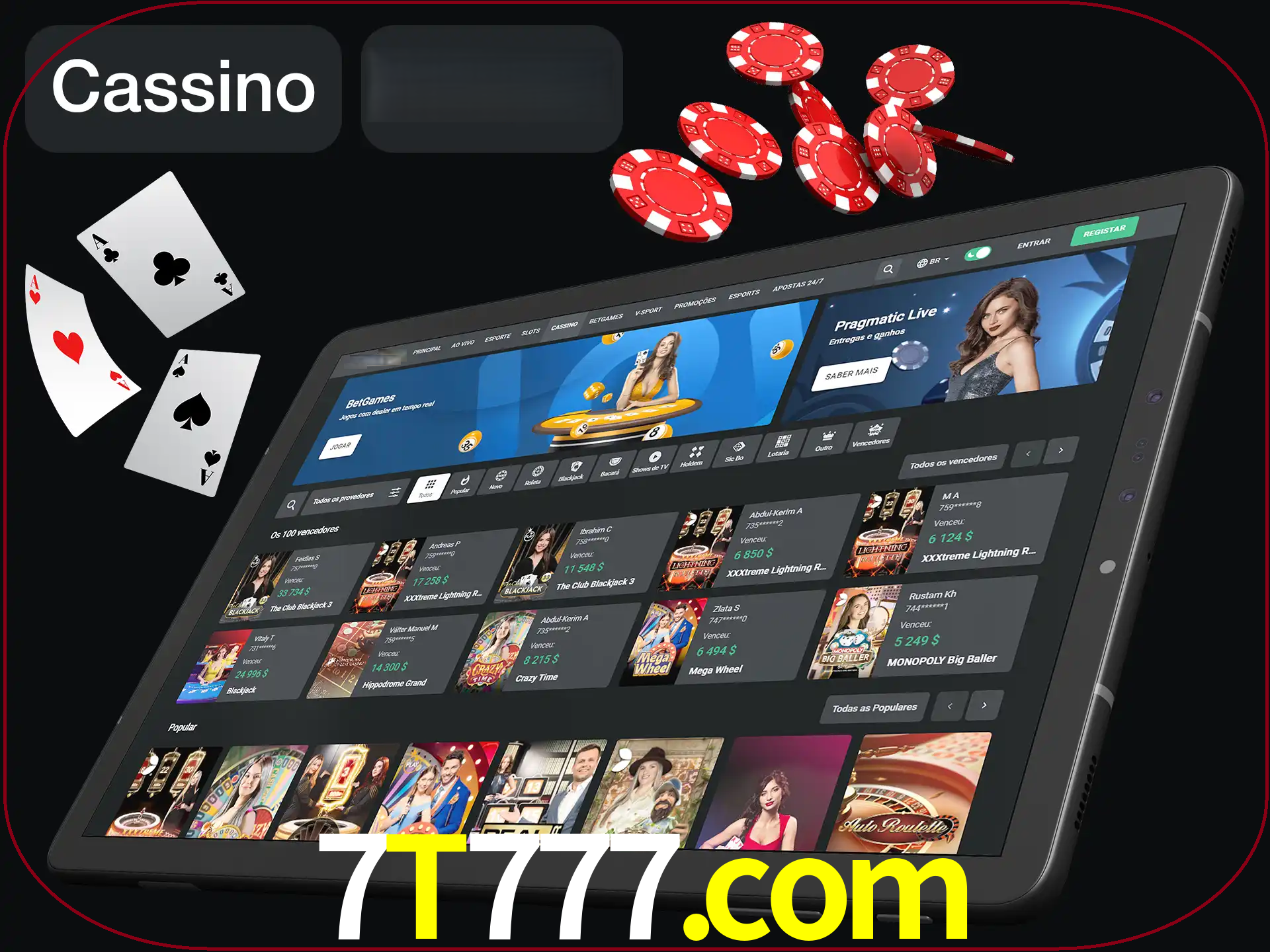 Jogue vários jogos de cassino em nosso cassino.